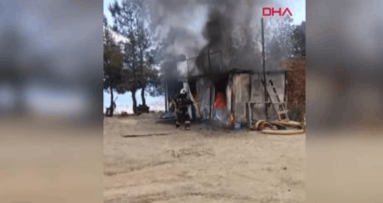 Alanya’da İşçilerin Barındığı Konteynerde Yangın Çıktı